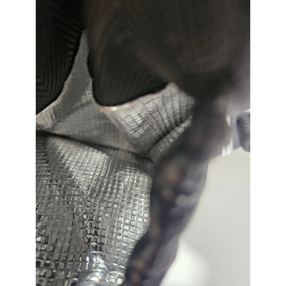 Itzy Ritzy Boss Backpack Diaper Bag Black Herringbone Vegan Leather Tassel - Picture 8 of 12